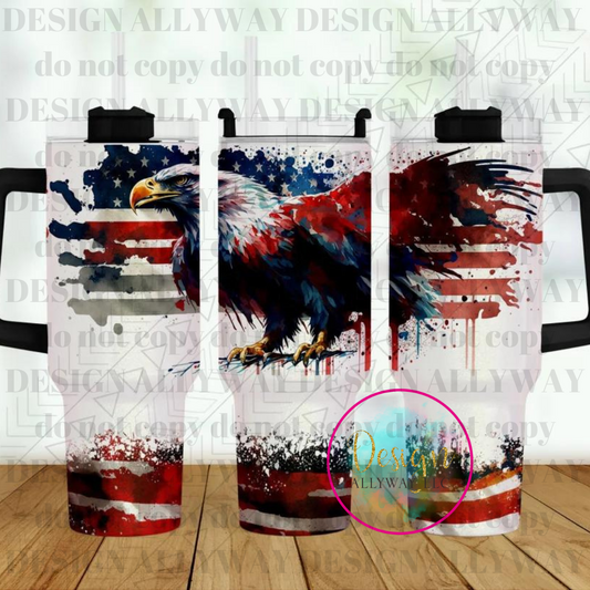 Eagle/American Flag 40 Oz. Tumbler