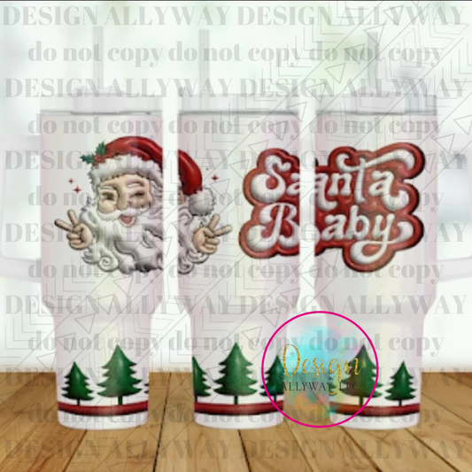 Santa Baby 3D 40 Oz. Tumbler