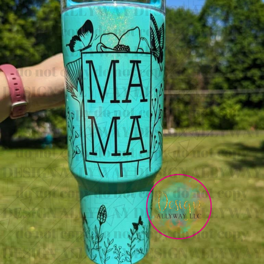 Floral Mama 40 Oz Shimmer Tumbler