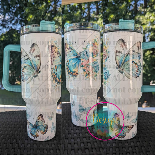 Butterfly 40 Oz Tumbler