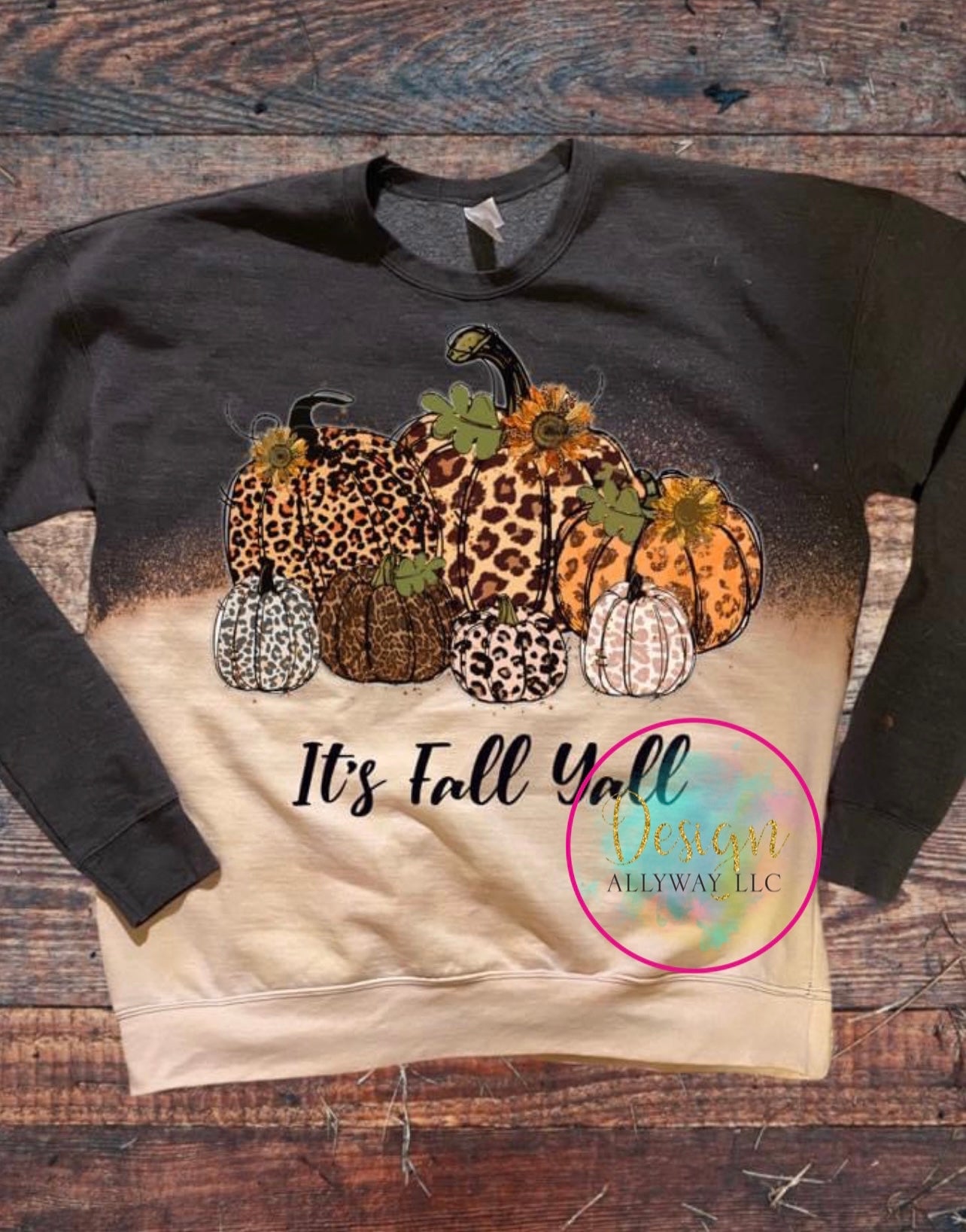 It’s Fall Y’all Bleached Crewneck Sweatshirt