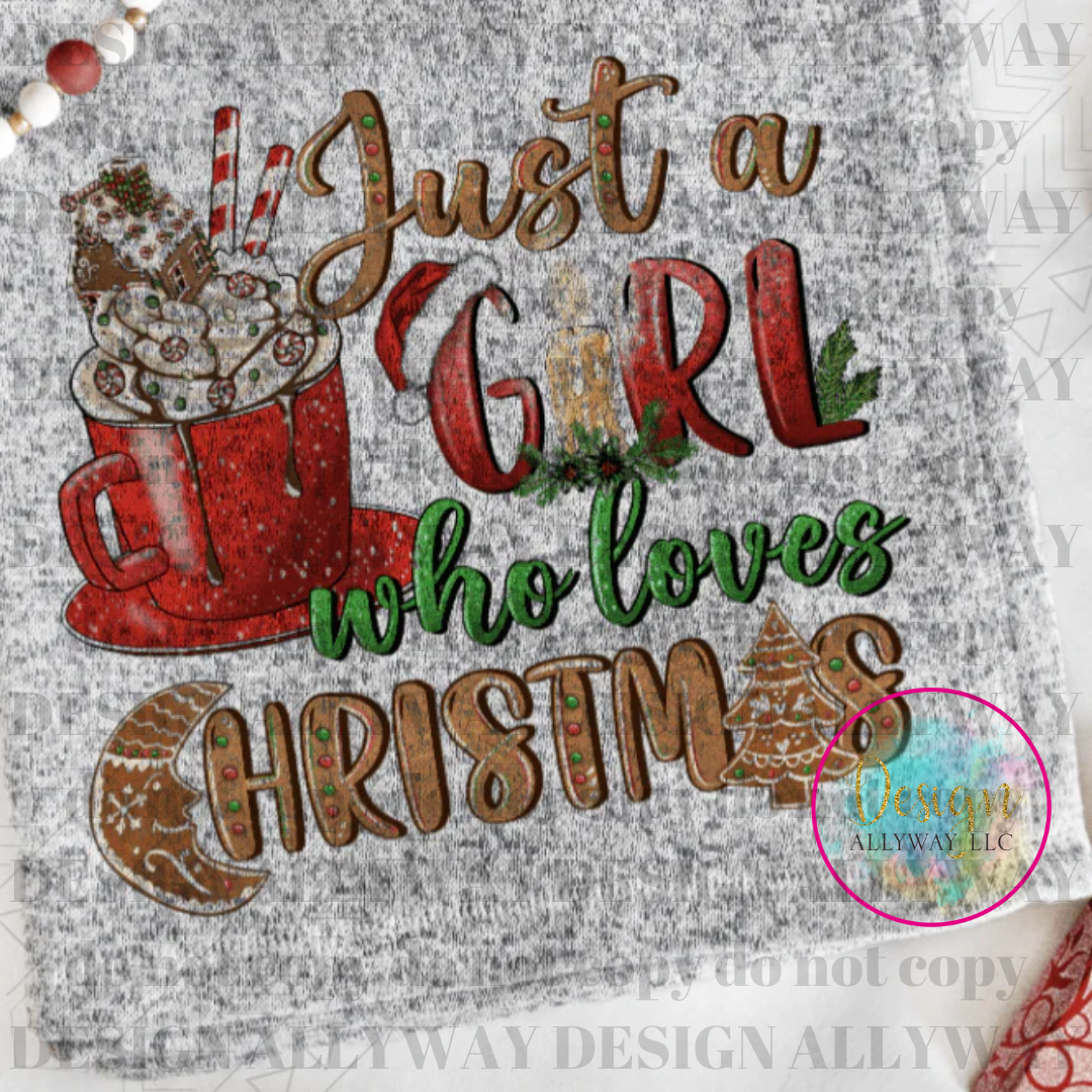 Girl Who Loves Christmas Cocoa Blanket