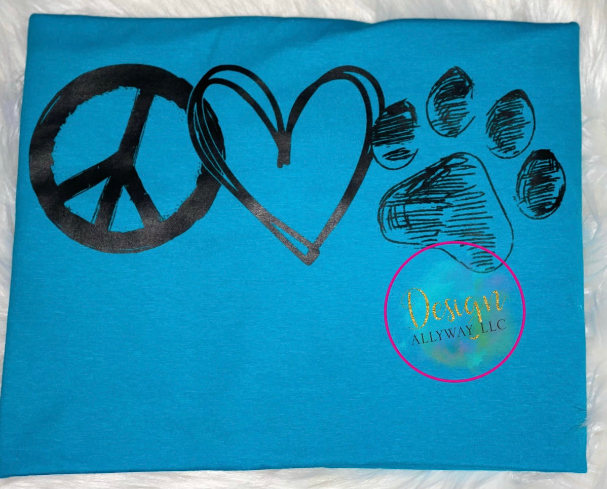 Peace Love Paws T-shirt