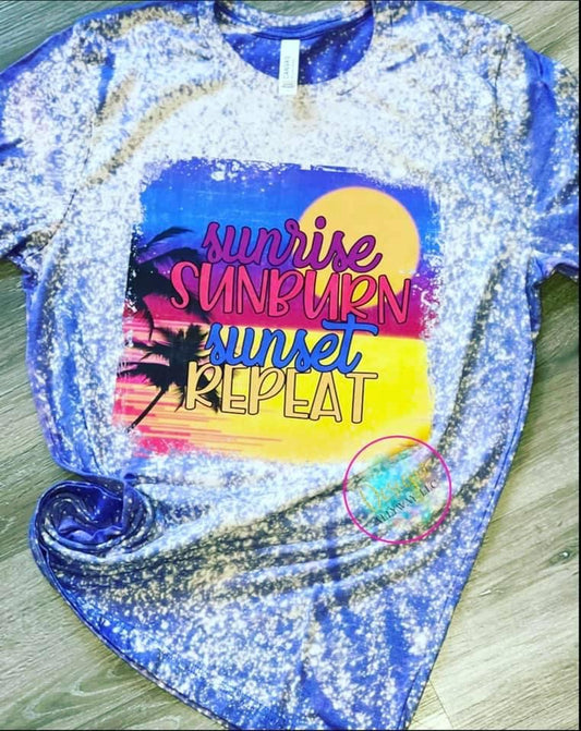 Sunrise Sunburn Sunset Repeat T-shirt