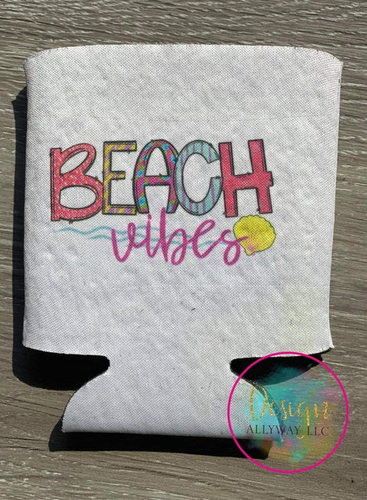 Beach Vibes Can Holder