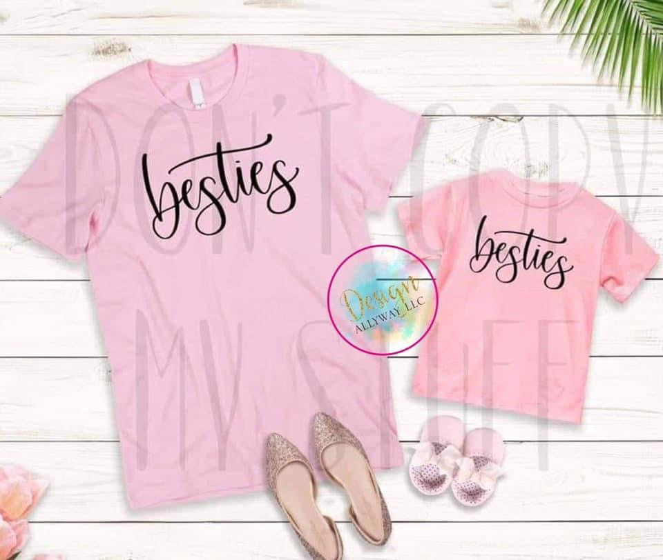 Besties Mommy & Me T-shirt Set